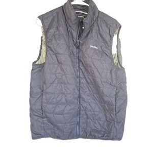 Prana Alpine Air Vest Men’s Med Grey Full Zip Quilted Lightweight Primaloft